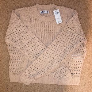 Chenille beige Hollister sweater